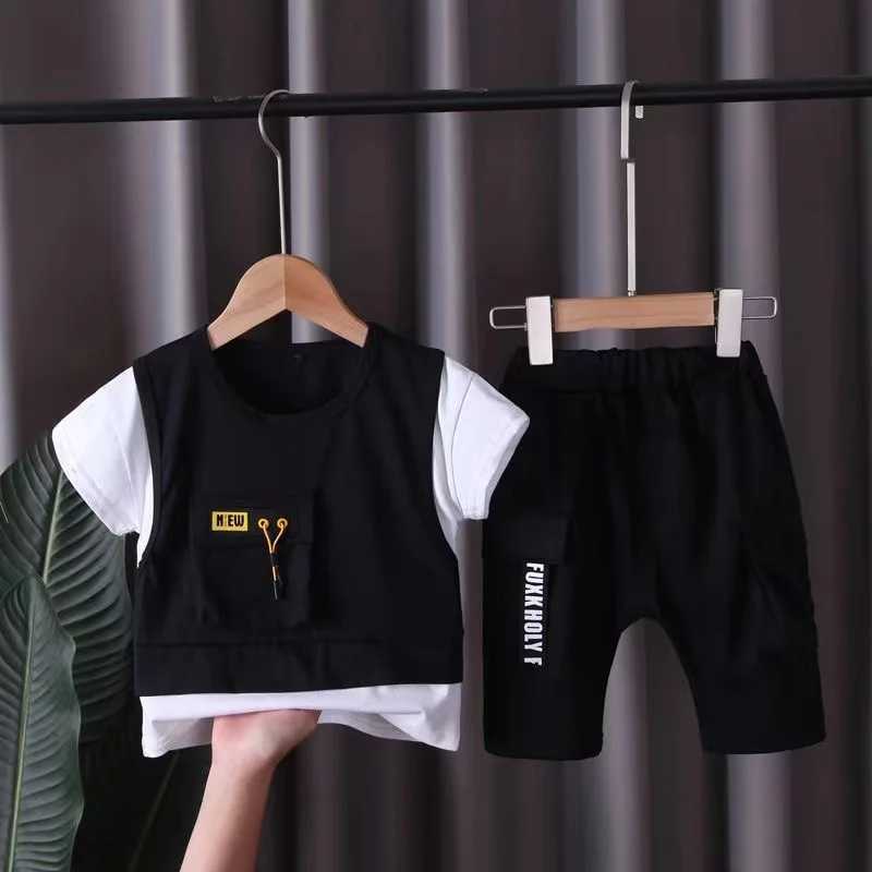 Clothing Sets New Summer Baby Girl Clothes Infant Boys Clothing Children Casual T-Shirt Shorts 2Pcs/Set Toddler Sports Costume Kids Tracksuits 7EX2