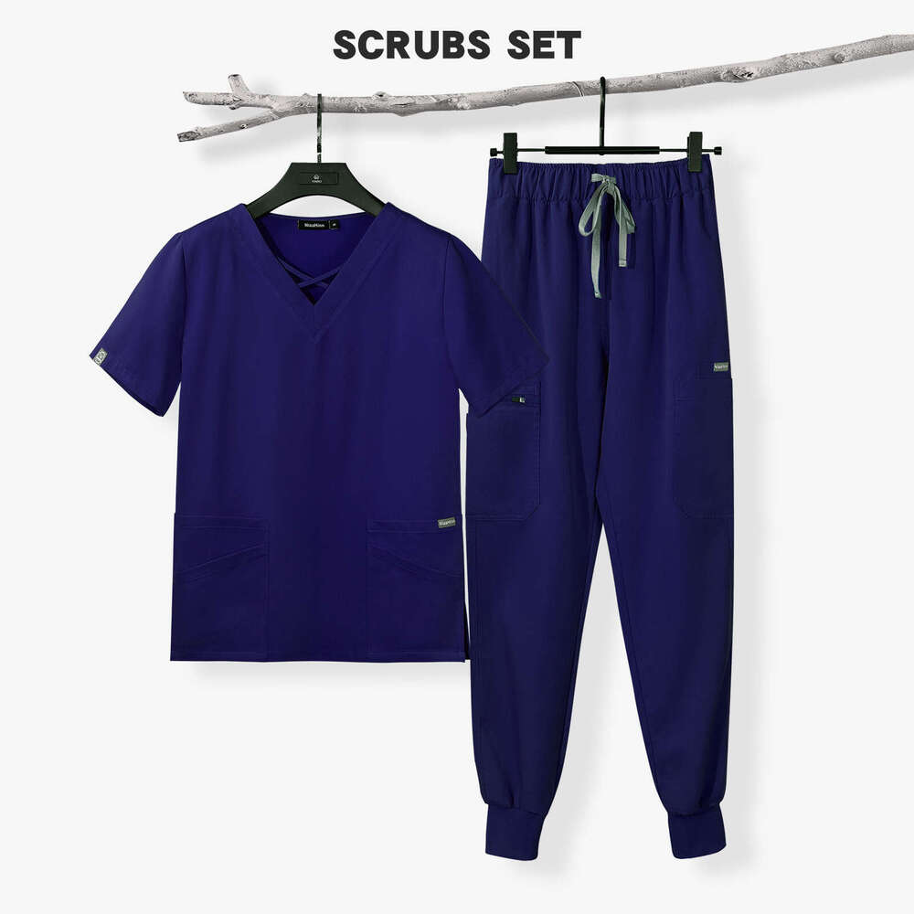 Scrub Set Undefined Zip Up New Arrival Non-ironing Show Thinness Temperament Ventilation Sexy Linen Self-cultivation