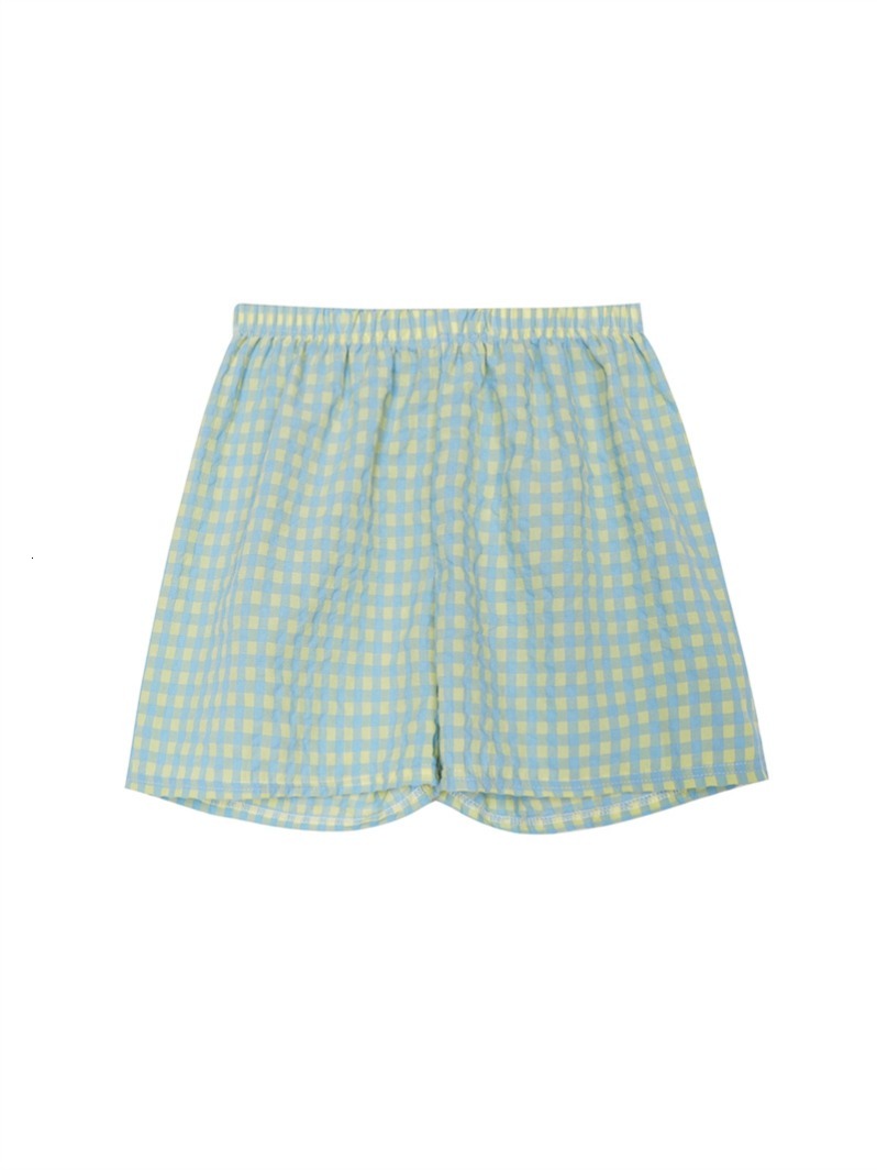 Pajama pants 2024, new walking and bending thin casual loose checkered home shorts for women in summer