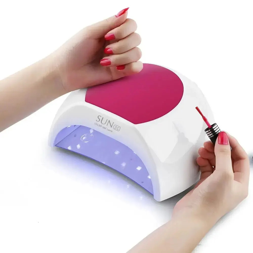 Sun2C UV Nail Lamp 48W Gel Polish Dryer Pedicure Light Manicure Lamp Nail Art Gel Dryer Machine Nail LED Lamp Not Black Handed 240715