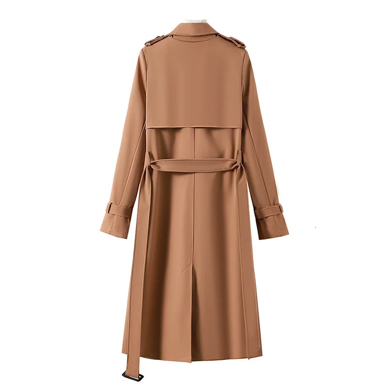 Trench Coat for Women Fashion Winter Clothes Women Long Coats and Jackets Women Belt Double Breasted Trench Coat Women Clothing 240716