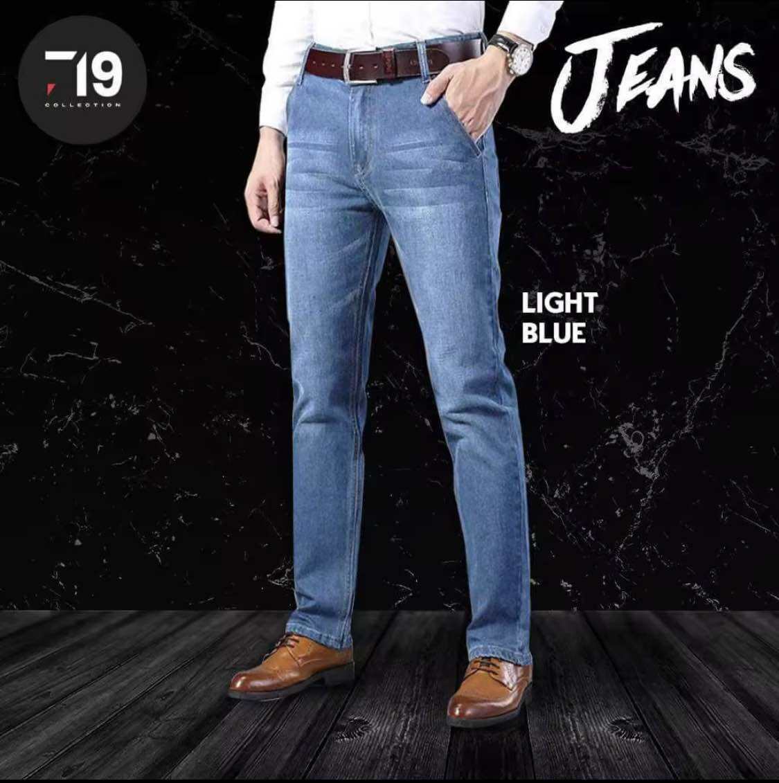 Designer men's jeans for daily wear, outdoor business denim pants, personalized and successful men's outfits