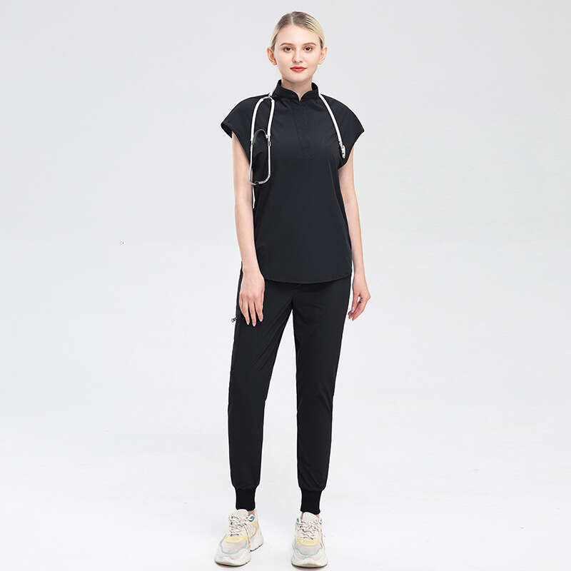 Niaa Hinn Scrub Set New Arrival New Product Show Thinness Washable High Elasticity New Pattern Business Affairs Sexy Temperament Short