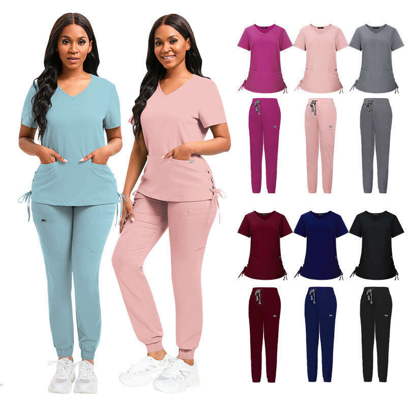 Niaa Hinn Scrubs for Women Uniform Scrubs Scrubs New Arrival High Elasticity Non-ironing French Leisure Time Ventilation Temperament Linen