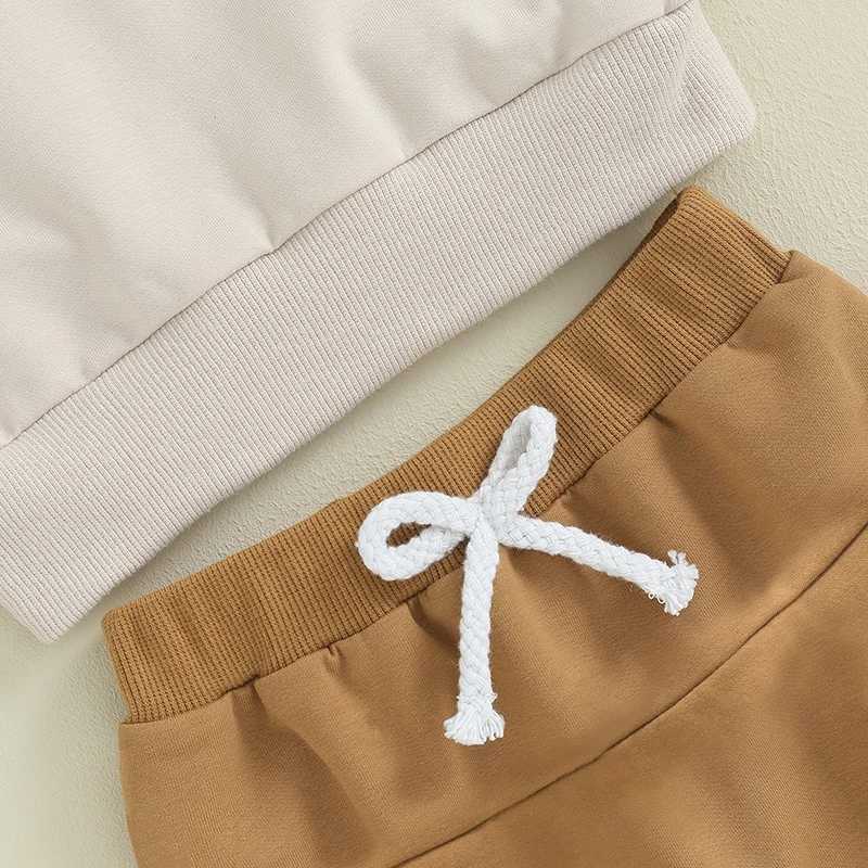 Clothing Sets Baby Tracksuit Outfits Newborn Baby Girl Boy Letter Print Long Sleeve Round Neck Sweatshirt and Pants Set Toddler Pants Suits