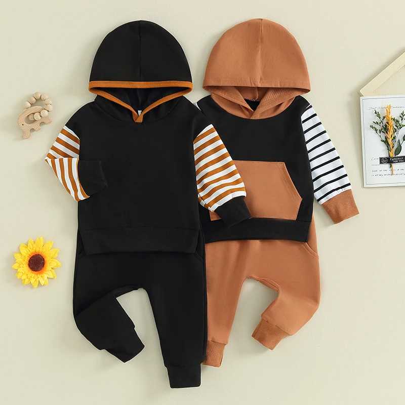 Clothing Sets Autumn Baby Boys Clothing Sets Toddler Striped Hoodie Sweatshirts + Elastic Pants 2pcs Kids Clothes New Tracksuit Suit