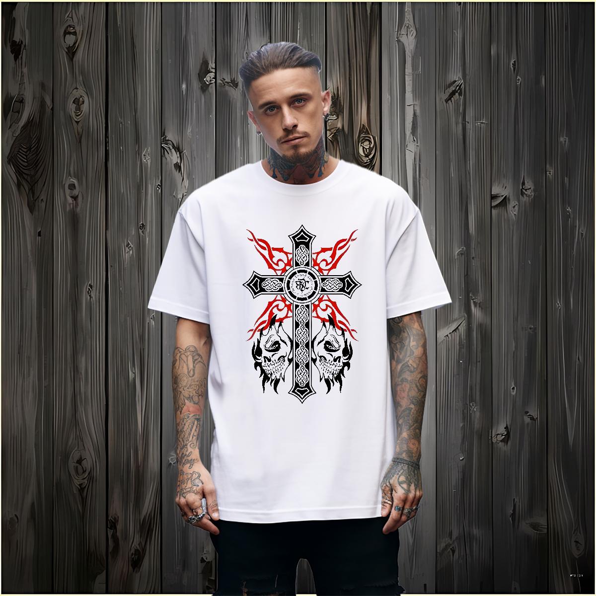 New T shirt fathion 230g 100% Cotton DIY Printed Daily Outfit Couples T Shirts Cotton Breathable Short Sleeve Brand