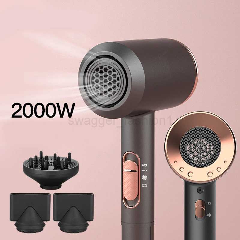 Electric Professional Hair Dryer Salon With Nozzle Ionic Secador Portable Blow Drier Hairstyles And Tools Drying Machine 3In1Bkl240717