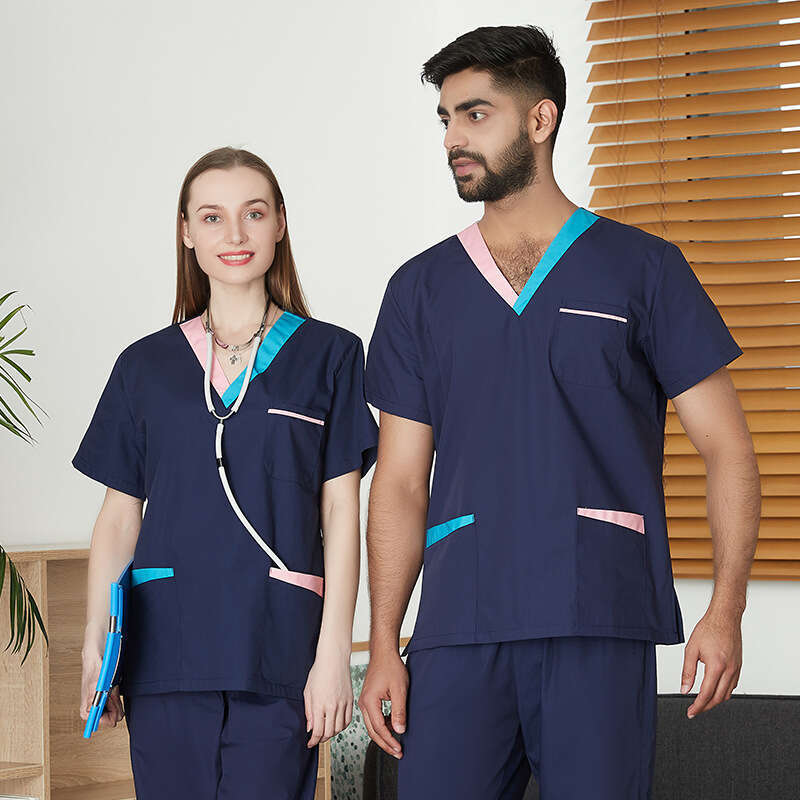 Niaa Hinn Scrub Set Two Piece Set Women Undefined Scrubs for Women Uniform New Arrival French Long Ventilation Fashion Loose Self-cultivation Short Bi