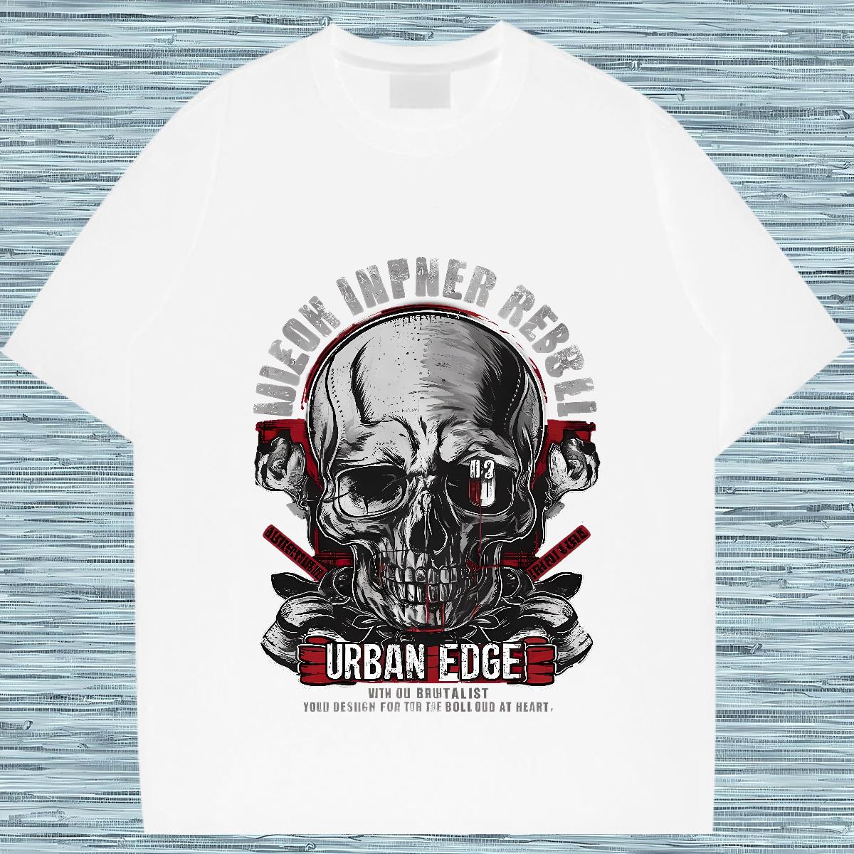 2024 Summer T-Shirts Skeleton Breathable Crew Neck Cotton 100% Cotton 230g Tshirts Casual Oversized 3XL 4XL Designer Wear