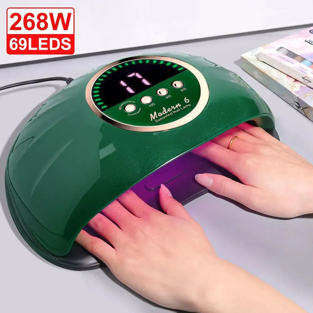 69LEDS Professional UV LED Nail Dryer Lamp for Drying All Nail Gel Polish Infrared Sensor Nail Lamp for Manicure Salon Tool 240715