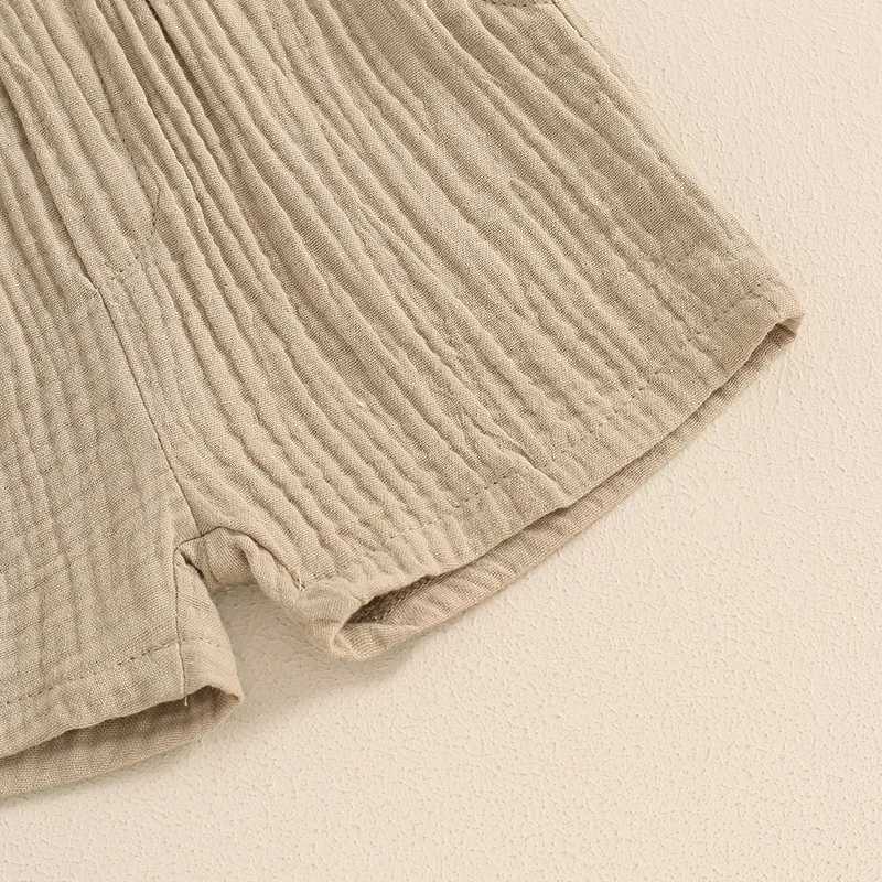 Clothing Sets Kids Summer Clothes Sets Outfits 2 Pcs Linen Cotton Infant Baby Boys Clothing Newborn Top T-Shirt+Shorts Children Suit