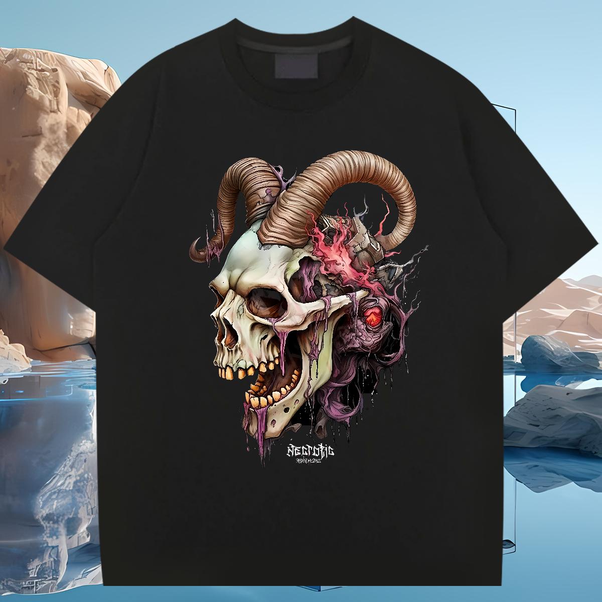 Brand Tshirts Skeleton 230g Cotton 180g Cotton Home Outdoor T-Shirts Skull Wholesale Tee Shirt
