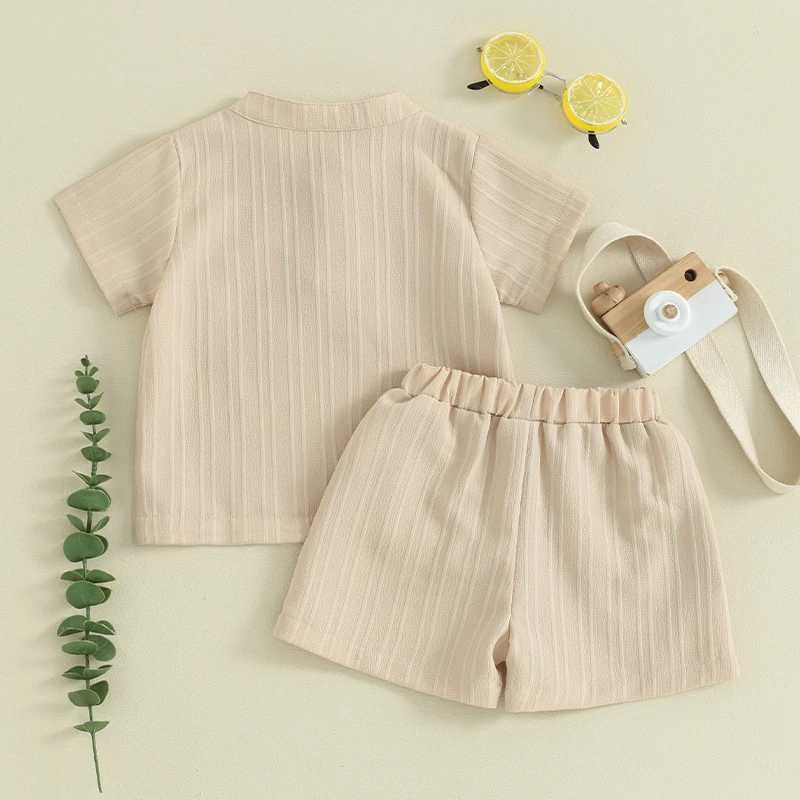 Clothing Sets 0-4Y Boys Girls Clothing Sets Summer Solid Color T-shirts+Elasctic Shorts Kids Clothes Casual Clothing Sets for Children