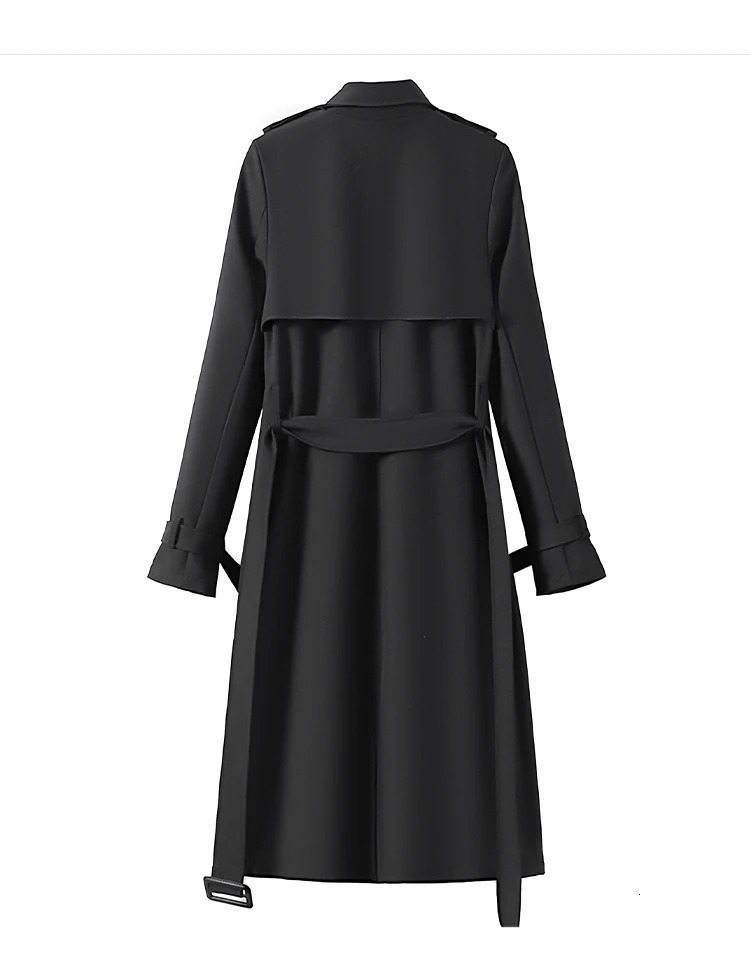 Trench Coat for Women Fashion Winter Clothes Women Long Coats and Jackets Women Belt Double Breasted Trench Coat Women Clothing 240716
