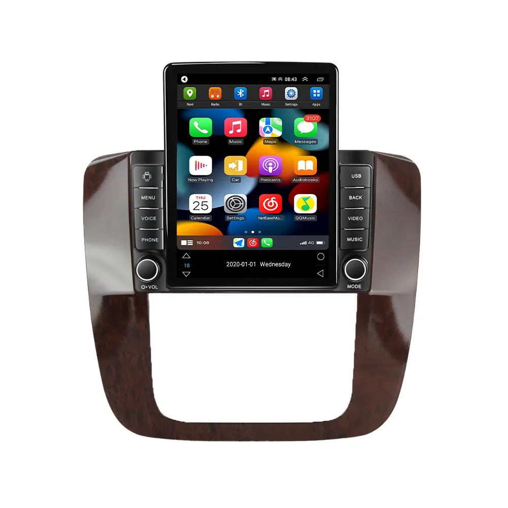 Android 13 Car Video Radio Player for GMC Yukon Chev Tahoe Suburban 2008-2012 Tesla Style Multimedia Audio BT GPS Navigation