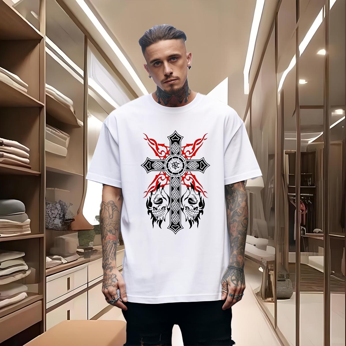 Designer T-Shirts for Men fathion 100% Cotton 230g Street Crew Neck Cotton Couples T Shirts 2024 New Anime Top Tees