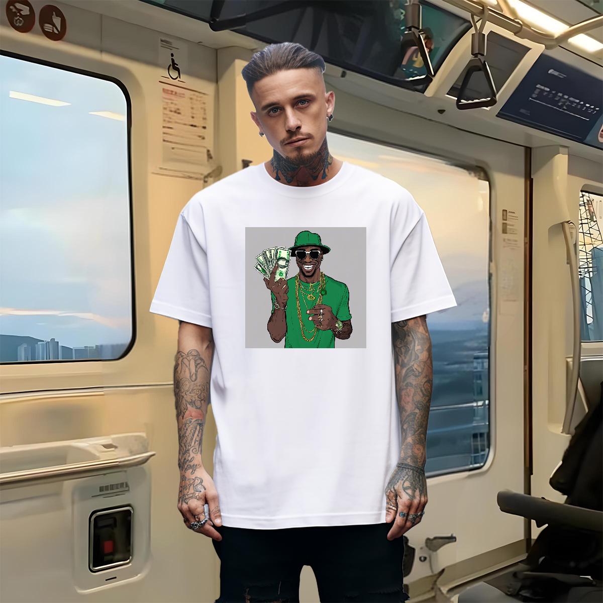 Wholesale T shirt XH 230g Cotton Summer Casual Breathable Crew Neck Cotton Men Clothes T-Shirt Classic Casual Black White Top Tees