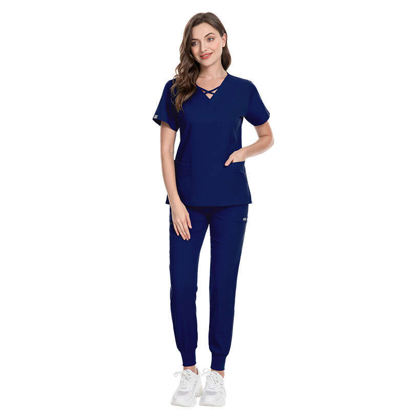 Niaa Hinn Scrubs Set New Arrival New Product Long Gentle Wind Show Thinness Washable Ventilation Business Affairs Popular Temperament Bifurcated Novel