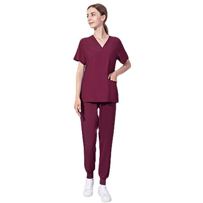 Niaa Hinn Scrub Set New Arrival New Product Show Thinness Non-ironing Long Washable Leisure Time Business Affairs Temperament Short Loose