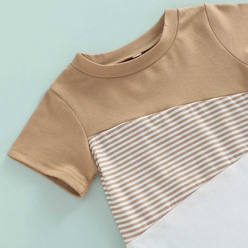 Clothing Sets Baby Boys 2PCS Pants Suit Short Sleeve Patchwork T-shirt + Short Pants Toddler Boys Summer Clothing Kid Casual Outfit
