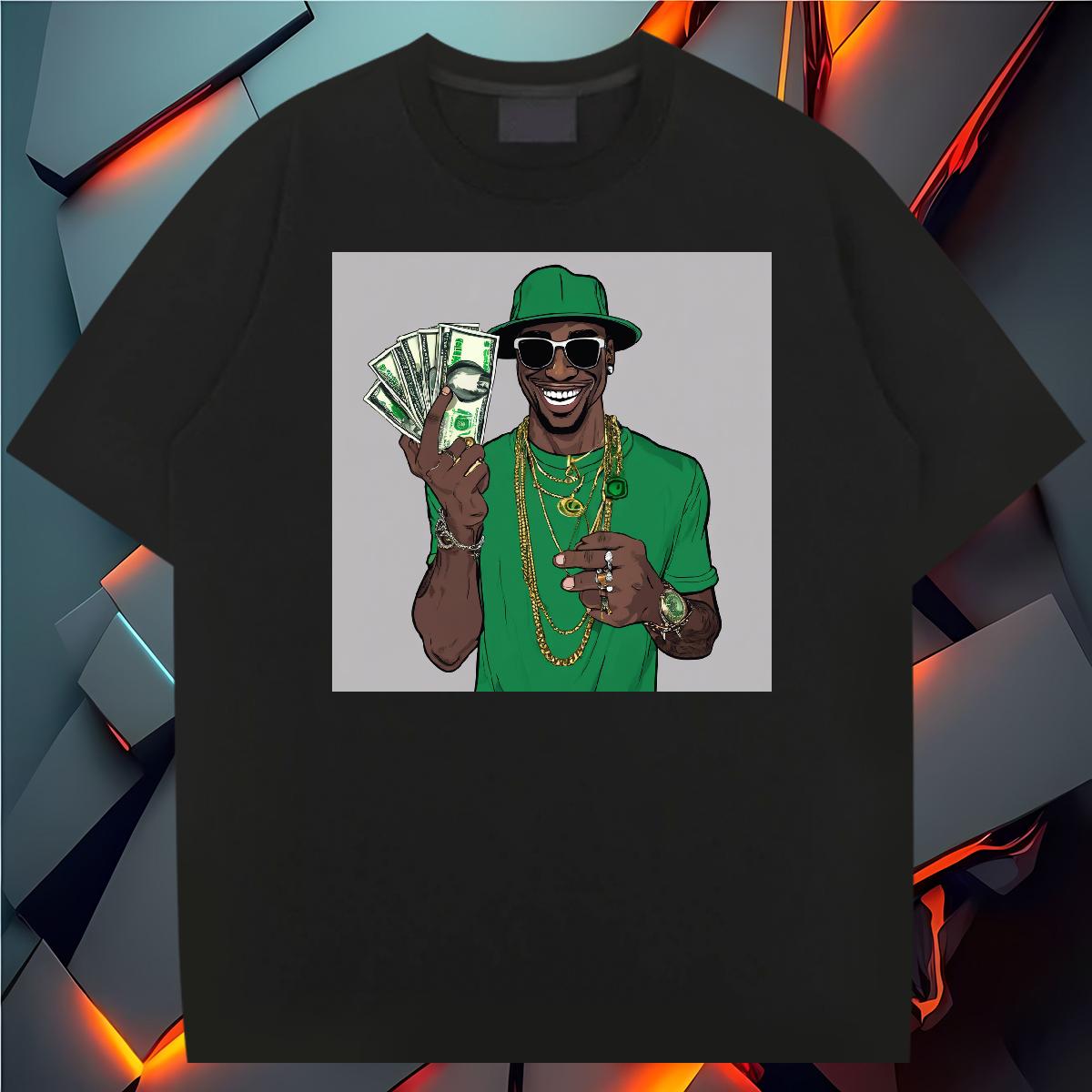 Designer T-Shirts XH 230g Cotton DIY Men Tshirts Summer Casual Breathable Crew Neck Cool Design Tops