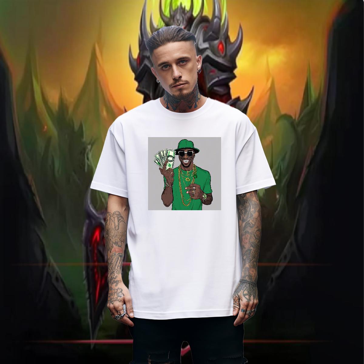 Brand Men Tops Tees XH 230g 100% Cotton Round Neck Short Sleeve Street Wear T-Shirts Custom Big Size Fashion Casual Top Tees