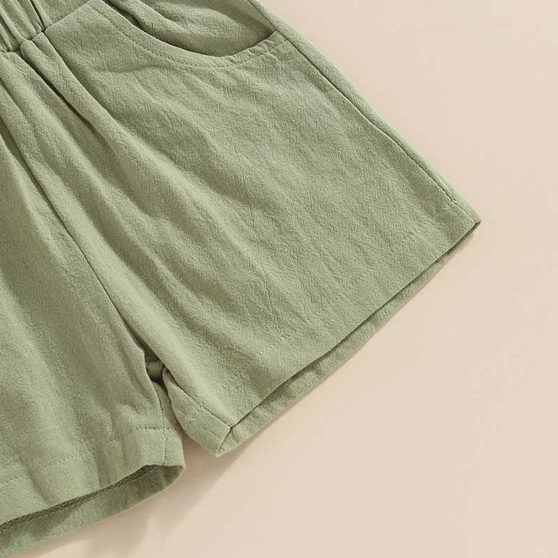 Clothing Sets Summer Baby Boys Cotton Clothing Set Children Short Sleeve Pocket Turn-Down Collar Tops Shorts 2Pcs for Kids Casual Outfits