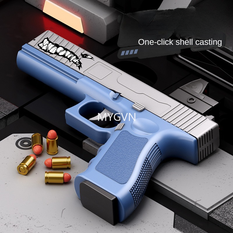 Blowback Shell Ejection Soft Bullet Manual Pistol Launcher Outdoor Play, Gift for Kids and Adults dh5727163