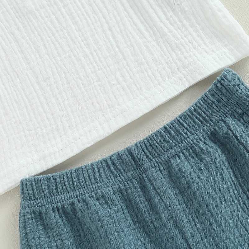 Clothing Sets 2Pcs Spring Autumn Baby Boy Clothes Set Solid Color Long Sleeve T-shirt Pant Boy Cotton linen Toddler Clothes Outfit