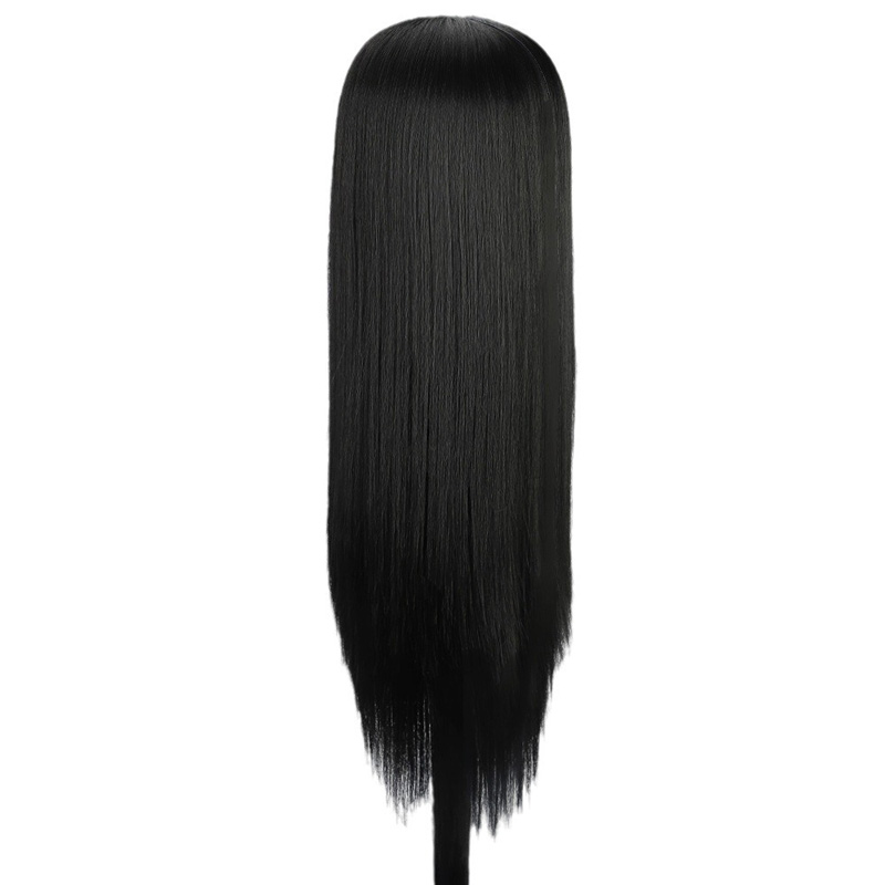 Synthetic Wig Mechanism T Part Lace Front Wigs Silky Straight Middle Part 1B# 60# Color Chemical Fiber 28inch Hair Products