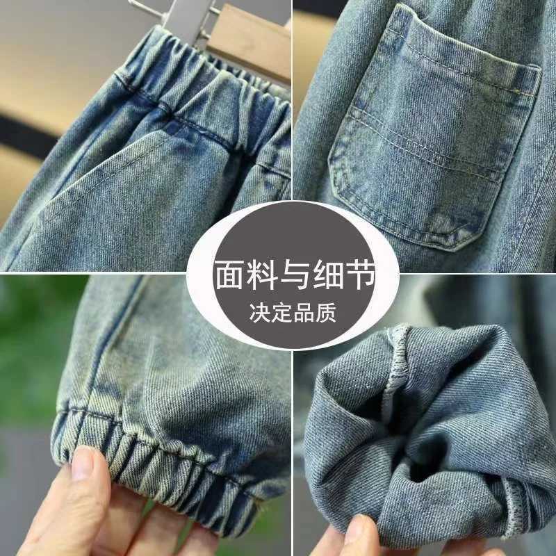 Clothing Sets Boys Spring and Autumn Cowboy Set 2024 New Western Childrens Cowboy Top+Jeans Korean Boys Two Piece Set Kids Outfits