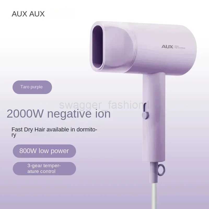 Mini Hair Dryer 800W for Dormitory Low Noise Negative Ion Hair Care Blow Dryer by AUX 220Vbkll0240717