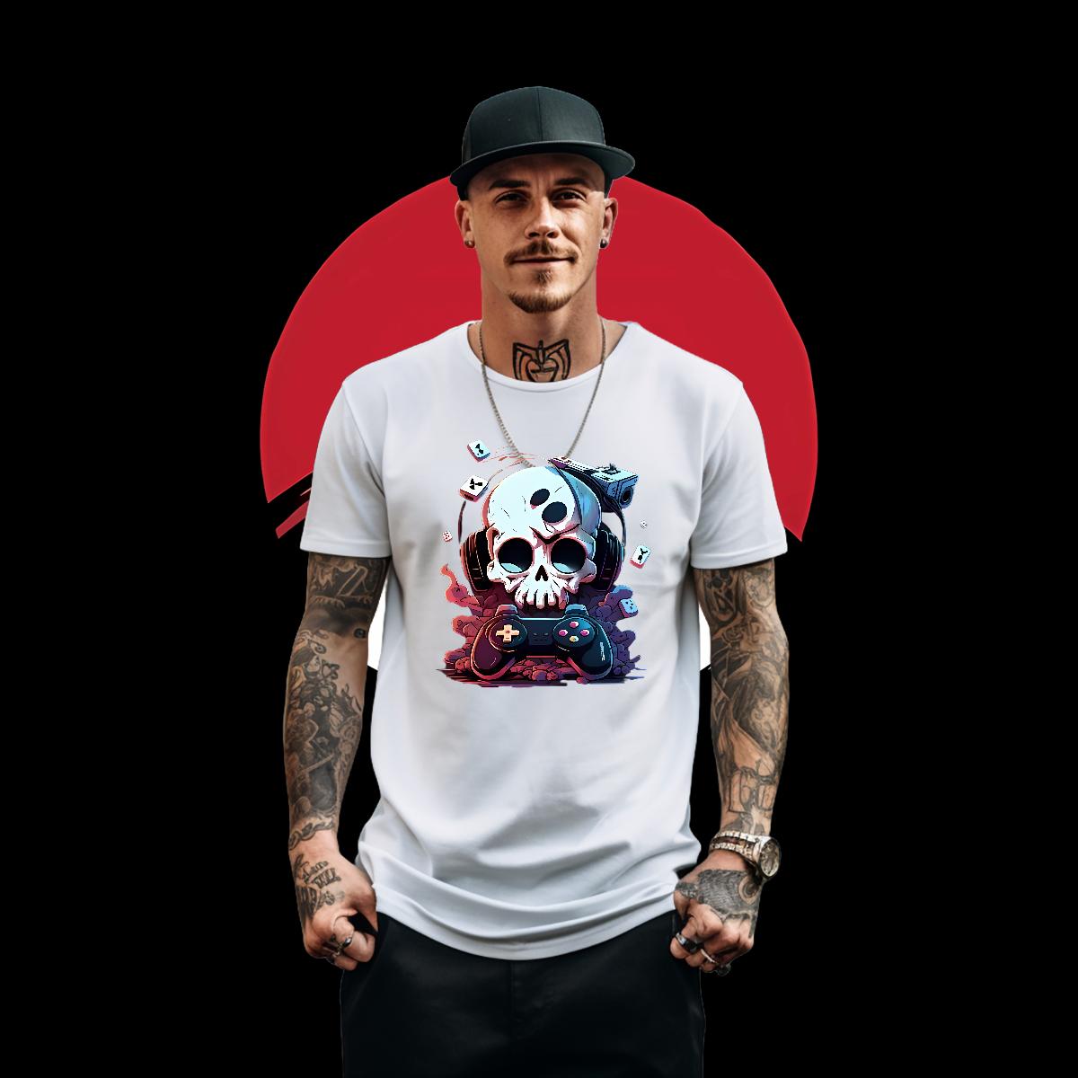 DIY Customized T Shirts Men Skeleton 100% Cotton 230g Oversized Couples T Shirts Anime Printing Street Cotton Breathable Cool Polos