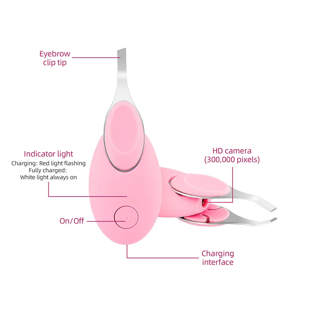 Visual eyebrow decal false eyelash tool nose hair trimmer decal makeup tool with high-definition camera 240715