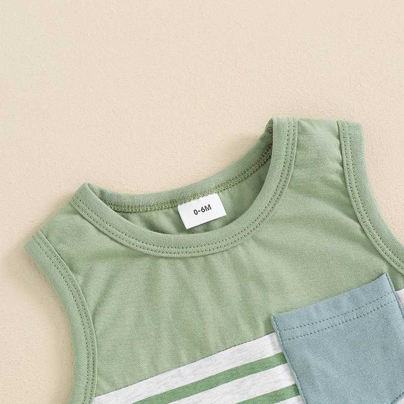 Clothing Sets Toddler Infant Kid Baby Boy Clothes Sets Soft Contrast Colors Sleeveless Tank Tops Elastic Shorts Summer Outifts Clothing
