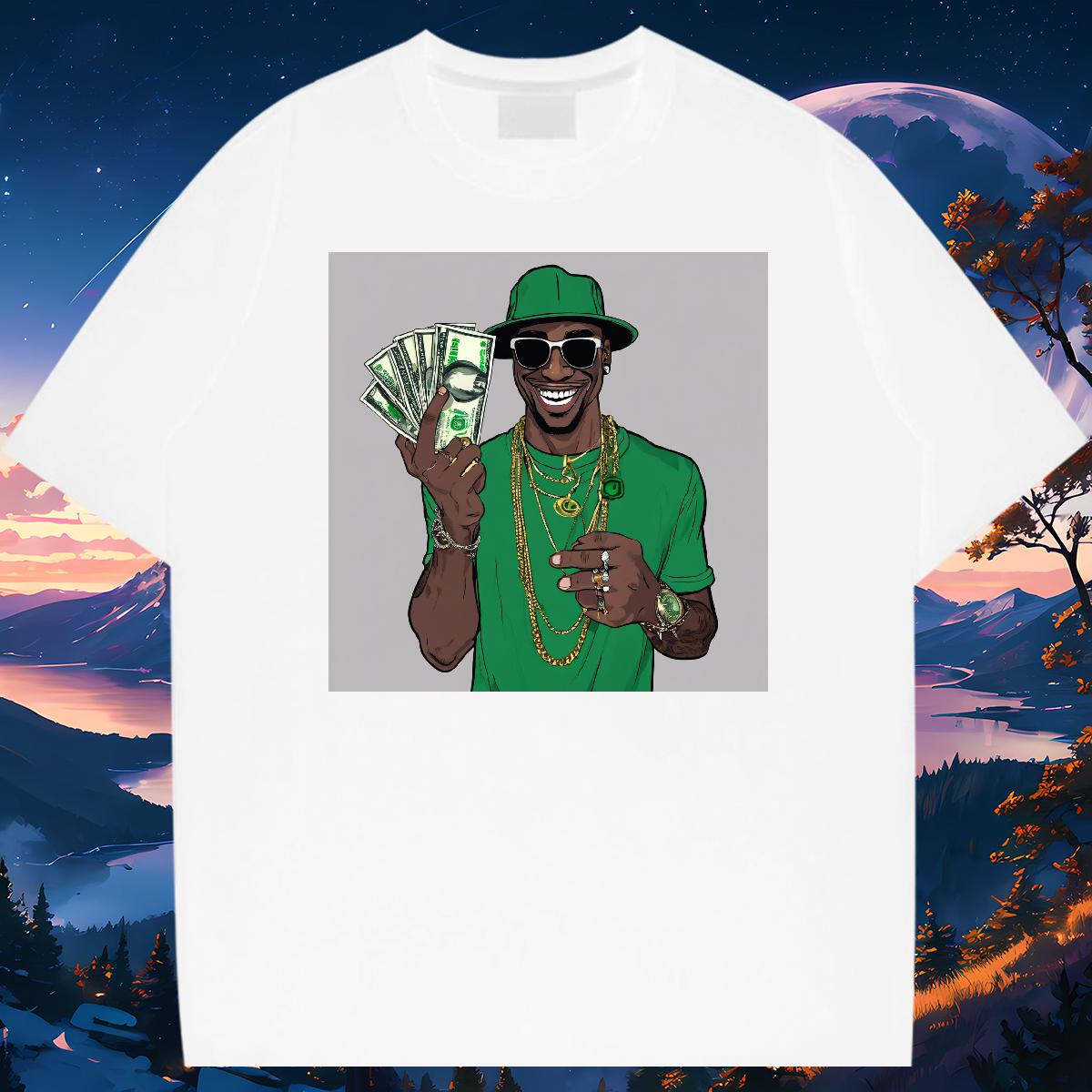 2024 Summer Mens T Shirts XH 100% Cotton 230g Graphic Couples T Shirts Beach Short sleeve Cotton Soft Comfortable Tees