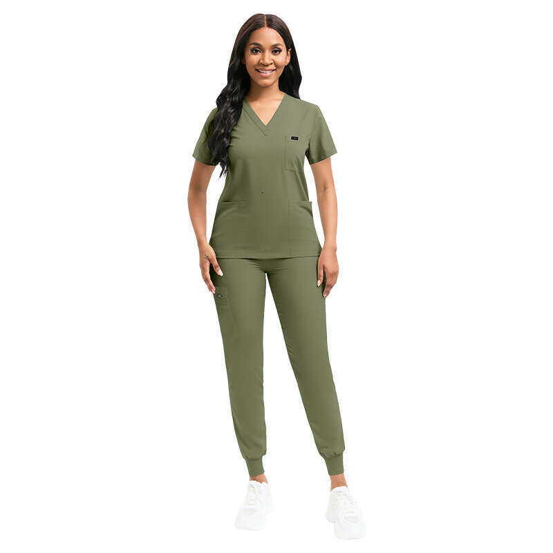 Niaa Hinn Scrubs Set New Product New Arrival Non-ironing French High Elasticity Washable Versatile Business Affairs Ventilation Novelty Linen