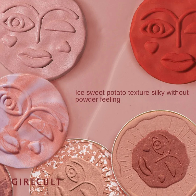 Girlcult Emotional Blush Highlighter Matte Fine Shimmer Blusher Face Cute Makeup Korean Cheek Pressed Powder 240715
