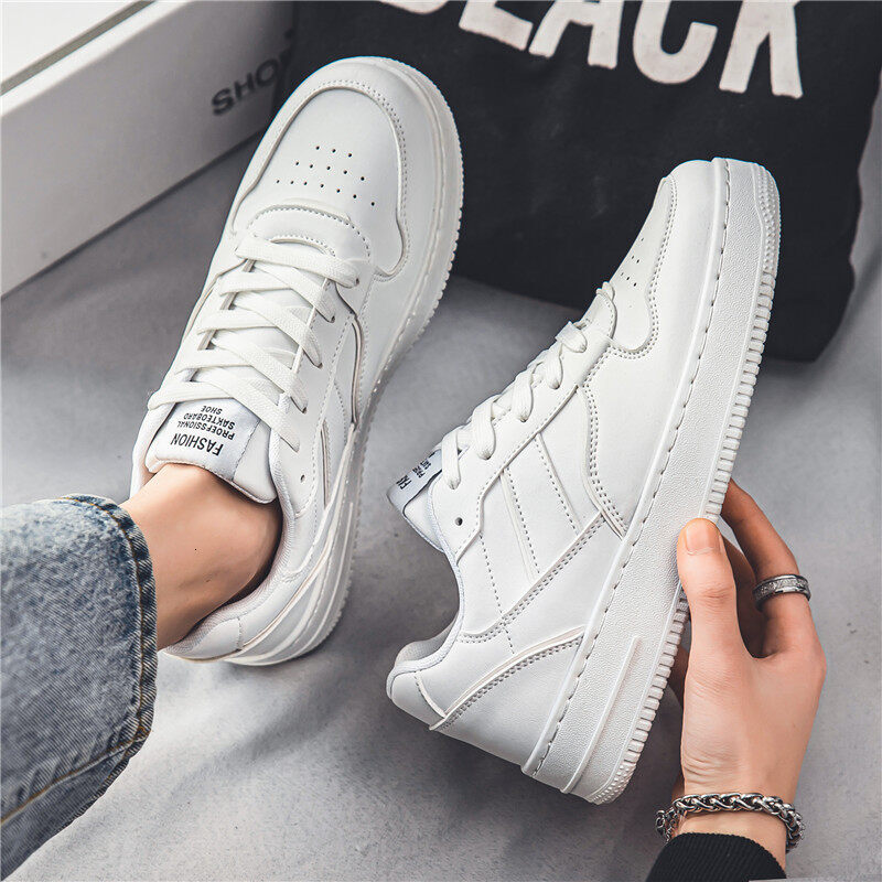 Designer Men's Skateboarding Shoes Spring and Autumn New Style, Casual and Versatile, Little White, Daily Flat Flat Skateboarding Shoes for Men
