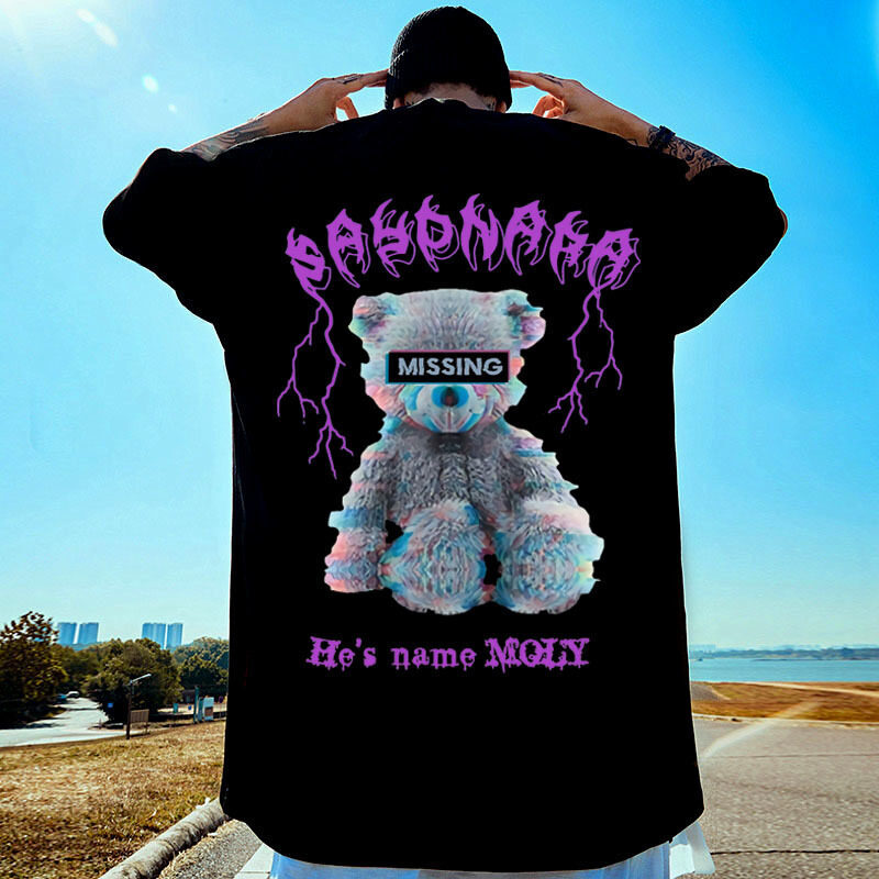 S-7XL Oversized Men T Shirt Cotton Casual Original Short Sleeve High Street American Oversize Tshirt Plus Size Hip Hop Sports T-shirts Graphic Tees Me