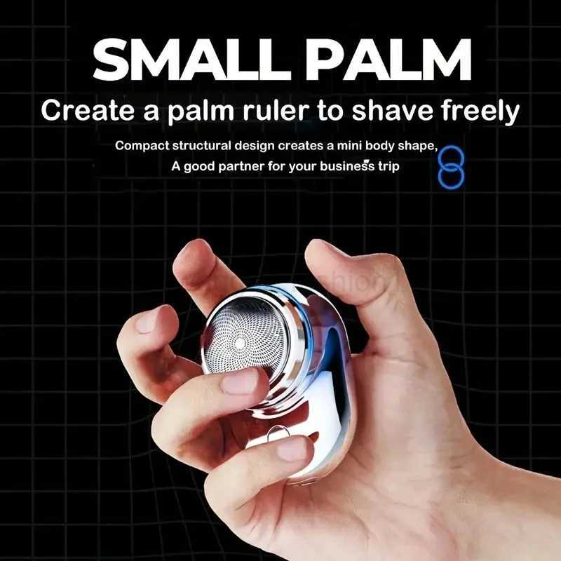 1pc-Upgraded 6-Blade Portable Electric Shaver Ideal for Travel with Rechargeable Mini Design for MenB240709