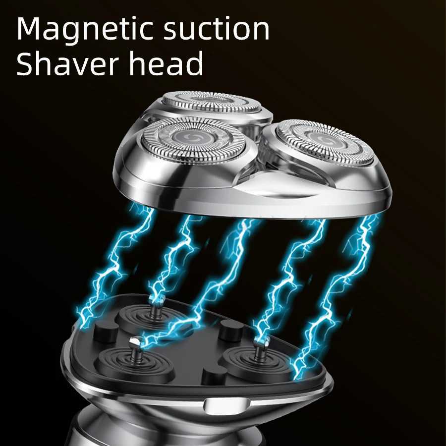 Electric Razor For Men Dry Wet Mens Electric Shaver Rechargeable Rotary Shaving Machines Fathers Day Gift For Father Dad Bo240709