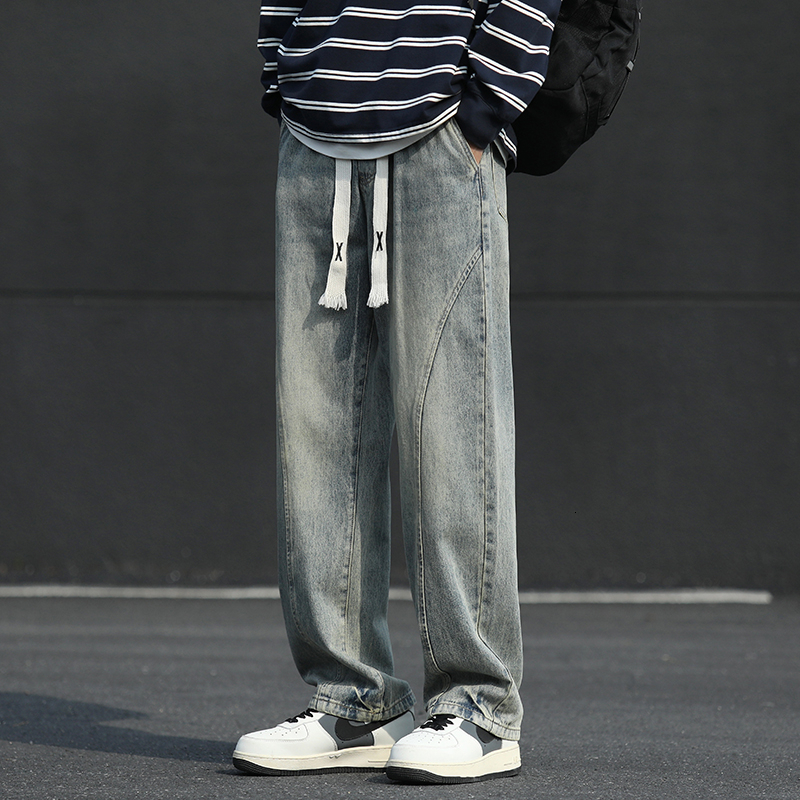 designer european jean hombre mens trousers biker embroidery ripped for trend cotton fashion jeans men cargo pants black hip