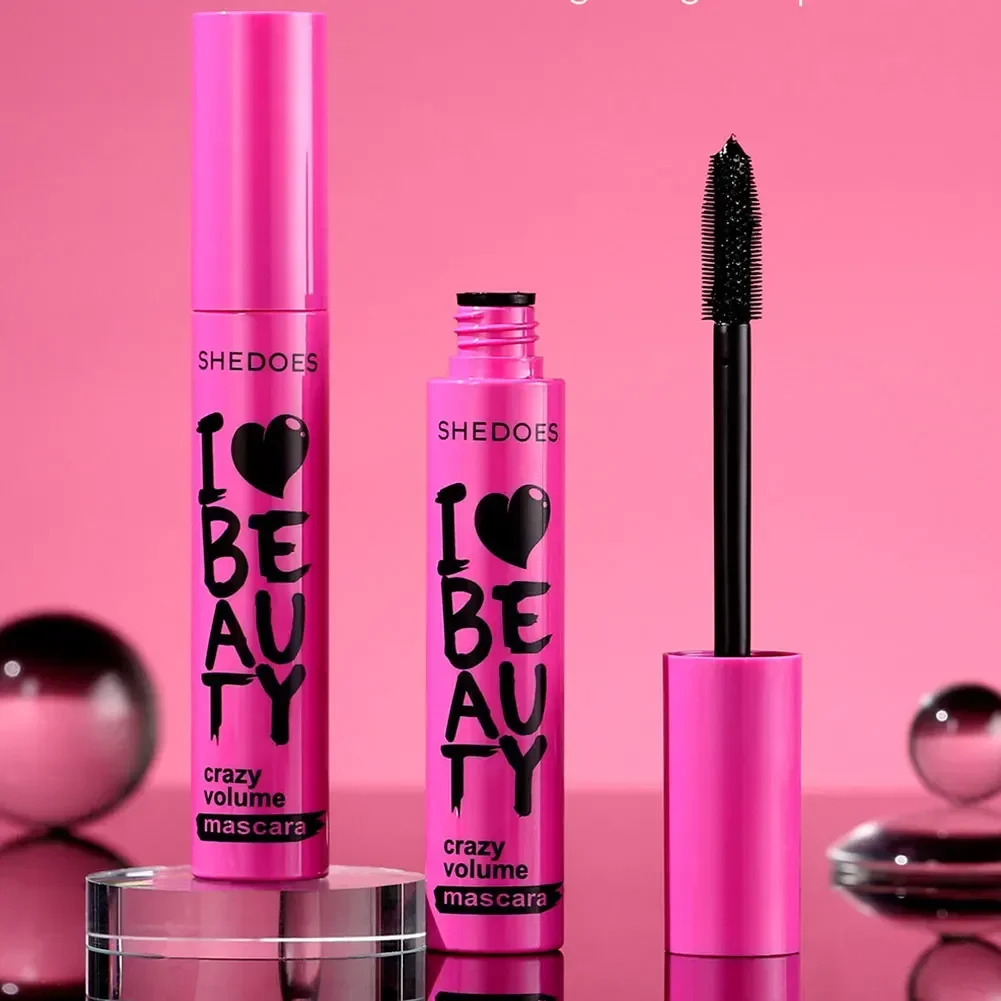 1 PCS Eyelash Mascara Waterproof Mascara Thick Fiber Long Curl Silicone Brush Mascara Makeup Kit Long Lasting Natural Curling 240713