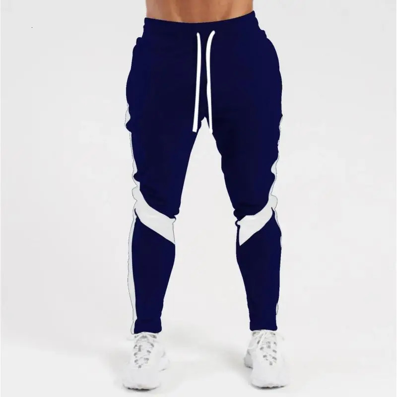 Mens Fashionable Sports And Fitness Jogger Pants Mens Autumn And Winter Casual Color Matching Vintage Men Trousers Y2k 240717