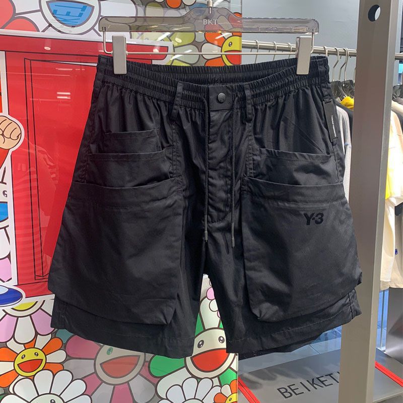 Men's Shorts Summer Y 3 Streetwear Korean Style Black Cargo Breathable Valentine's Day For Man