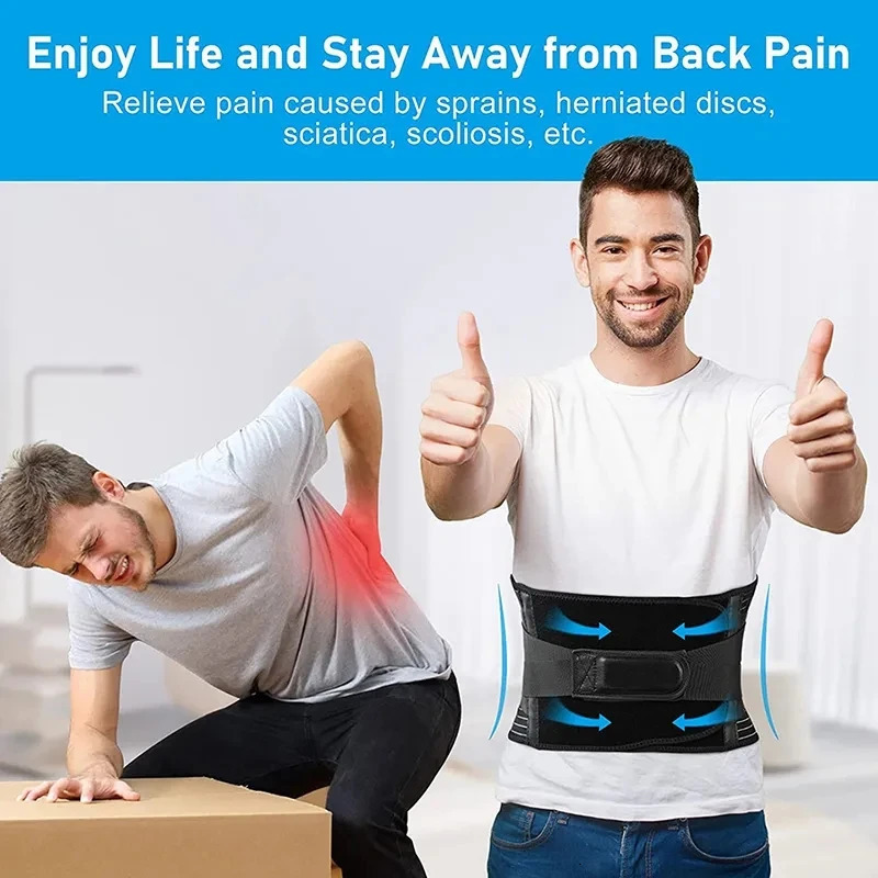 Adjustable Lumbar Support Belt Double Pull Back Waist Orthopedic Corset Spine Decompression Pain Relief Tighten The Abdomen 240715