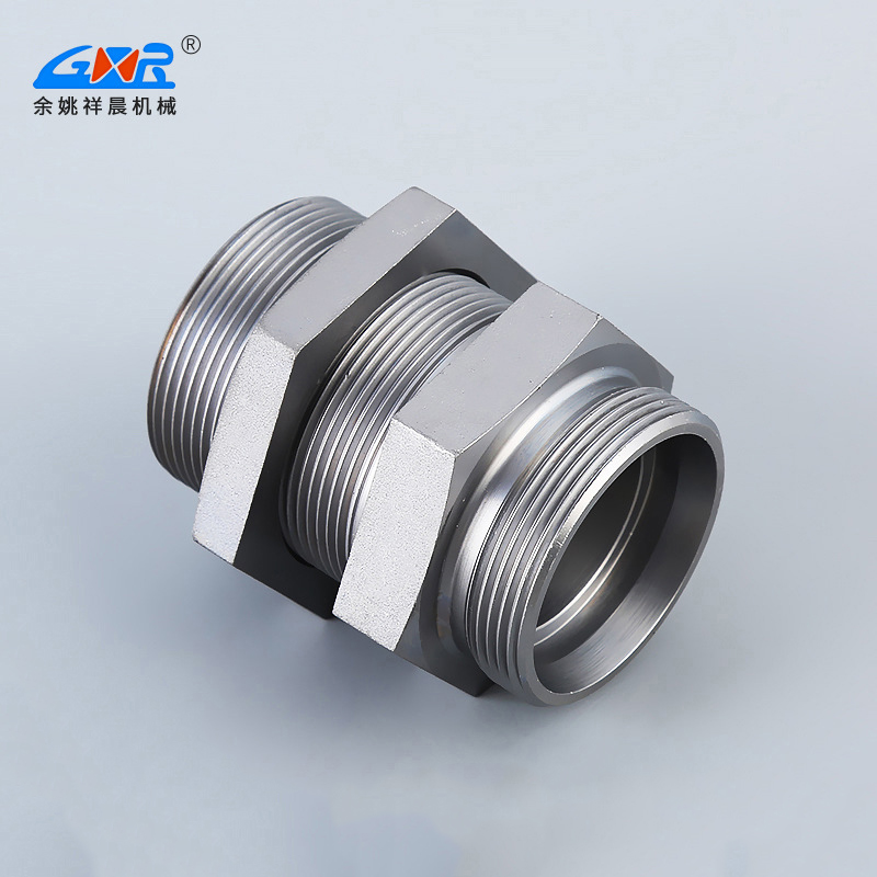 Stainless steel welded partition straight pipe joint manufacturer supplies hydraulic joint high-pressure hydraulic through plate joint