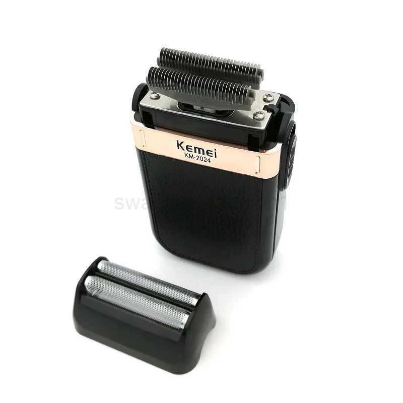 Kemei USB Charging Electric Shaver Additional Cutter Head Reciprocating Twin Blade Razor Shaver Beard Trimmer KM-2024B240709